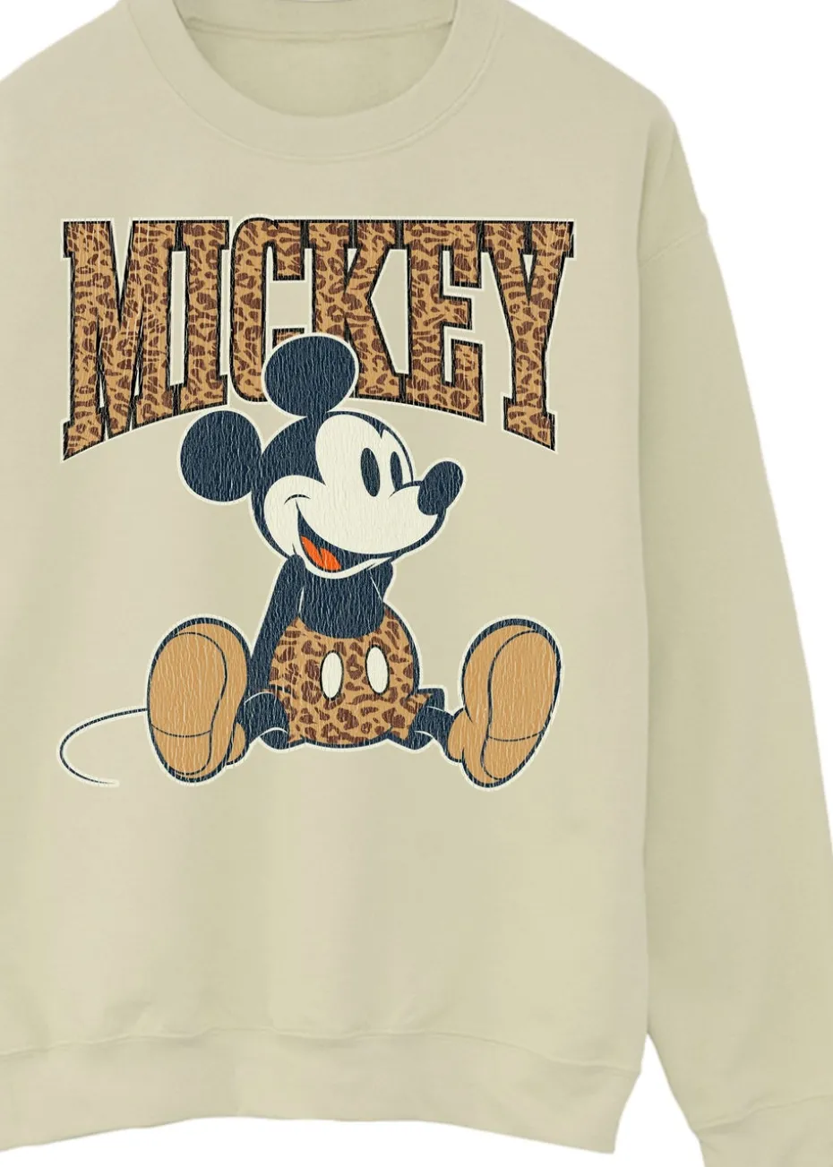 Disney Mickey Mouse Leopard Sand Sweatshirt