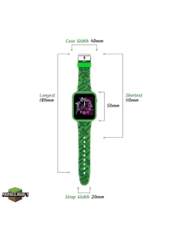 Disney Minecraft Green Silicon Strap Watch