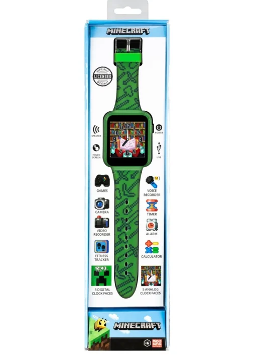 Disney Minecraft Green Silicon Strap Watch