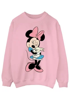 Disney Minnie Mouse Bunny Girls Pink Sweatshirt (3-13 Years)