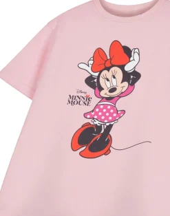 Disney Minnie Mouse Pose Girls Pink T-Shirt (18 Months - 8 Years)