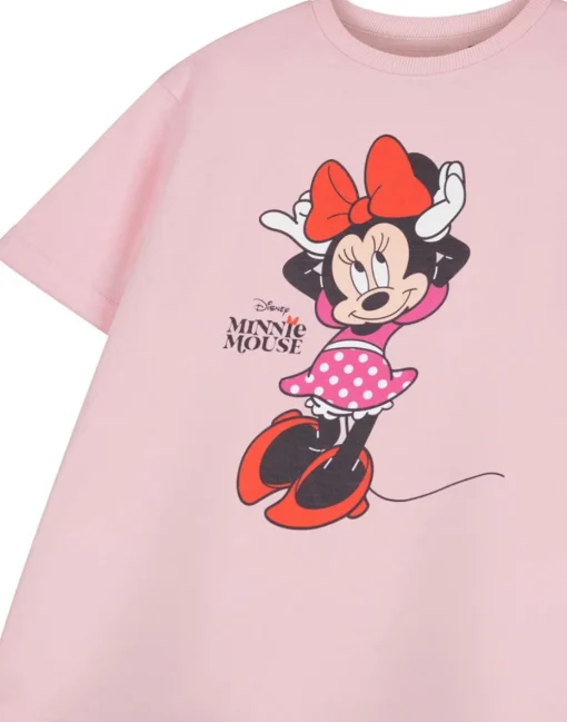 Disney Minnie Mouse Pose Girls Pink T-Shirt (18 Months - 8 Years)
