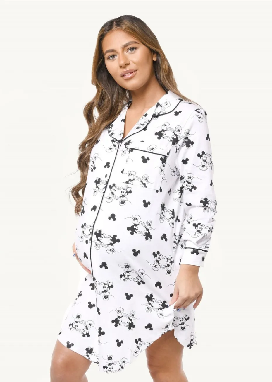 Disney Minnie Mouse White Maternity Shirt Nightie
