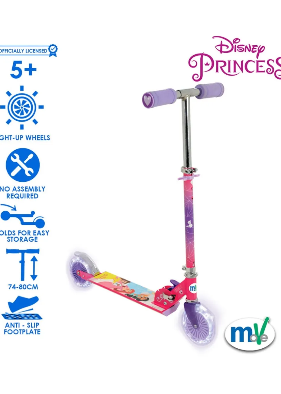 Disney Princess Folding Inline Scooter With Light Up Wheels