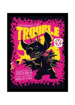Disney Stitch Black Comic 2 Stitch Framed Poster (45cm x 35cm)