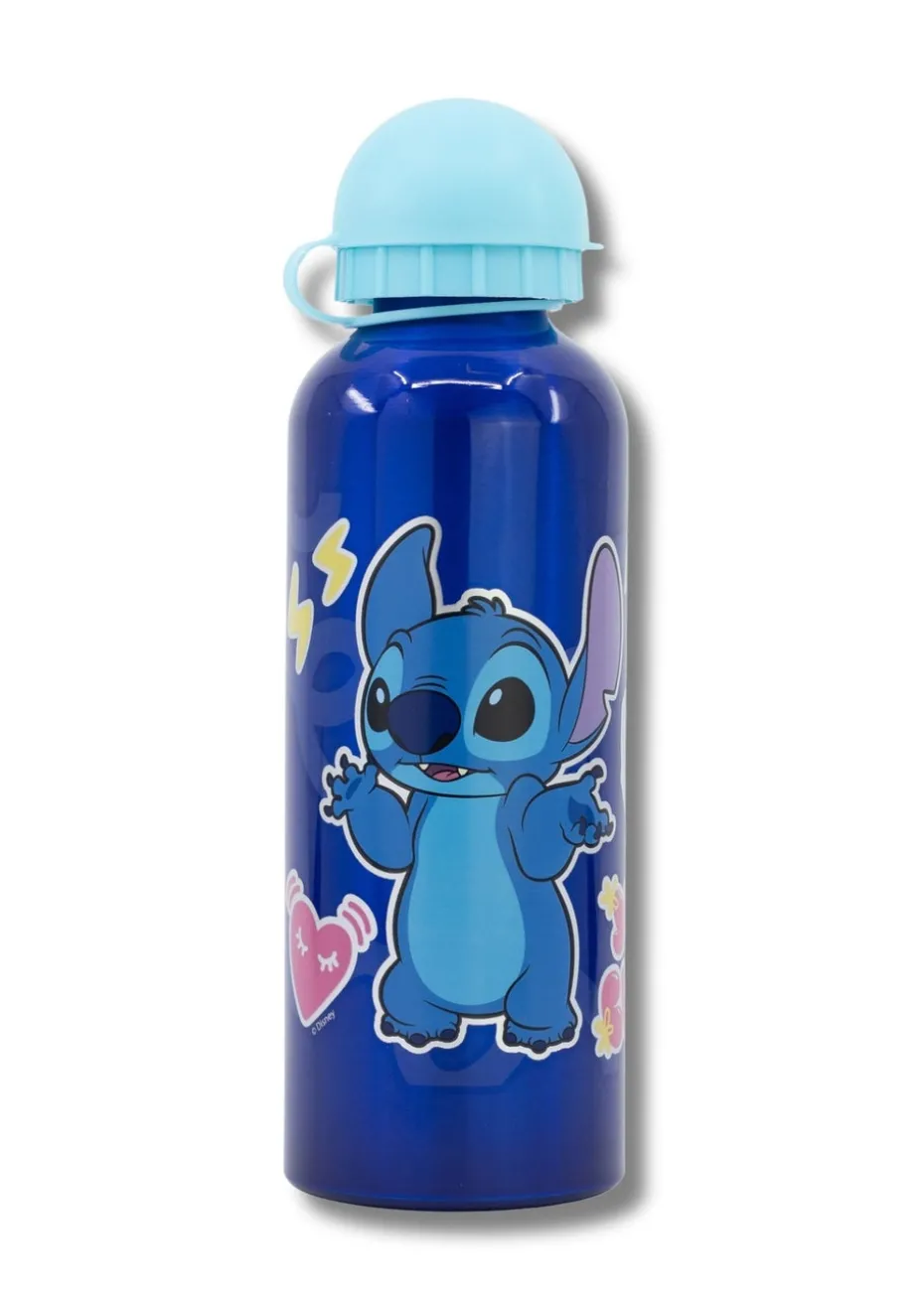 Disney Stitch Blue High Aluminium Bottle And Insulated Lunch Bag