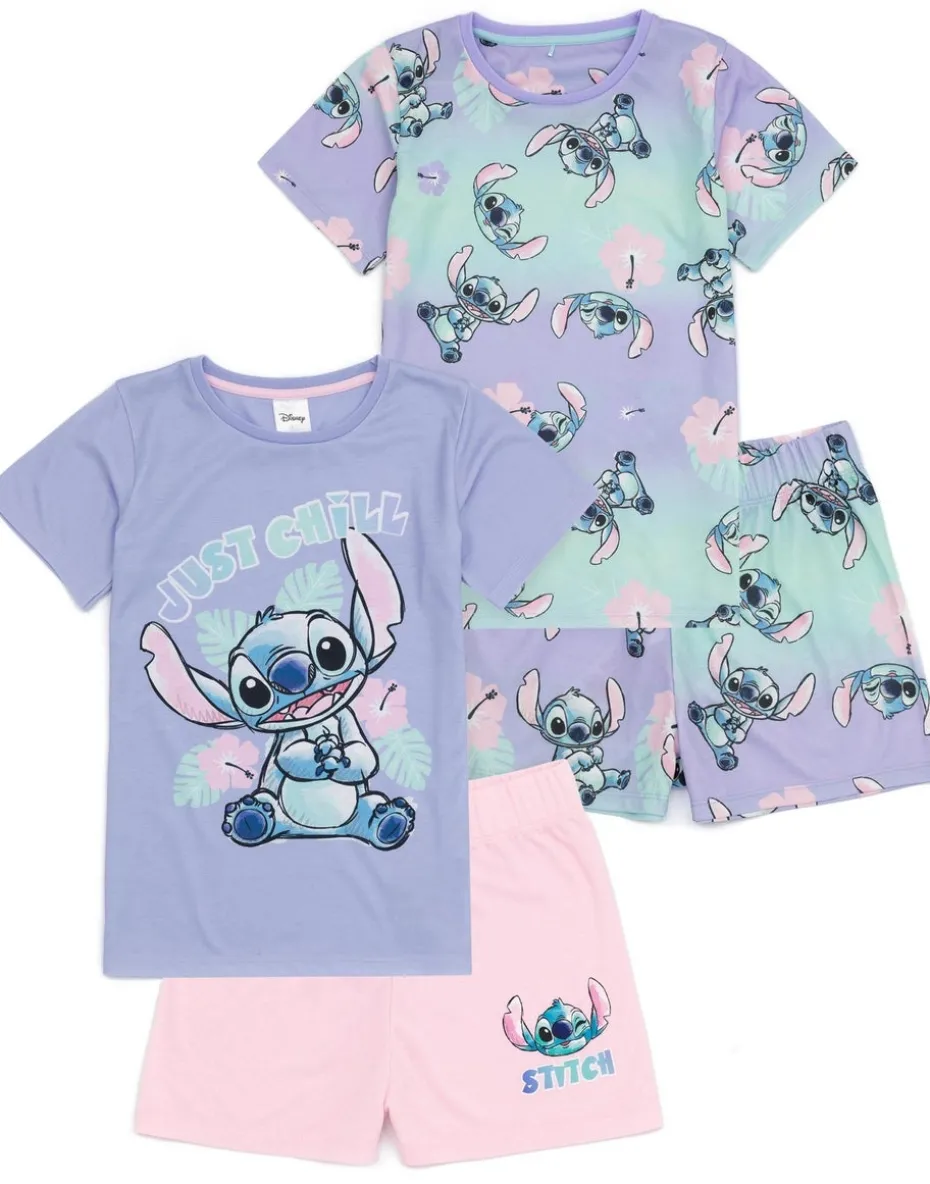 Disney Stitch Kids Multi Coloured Shortie Pyjamas 2 Pack (5-14 Years)
