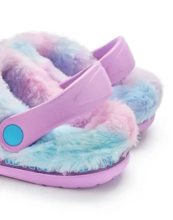 Disney Stitch Kids Purple Fur Lined Clogs (Younger 10-Older 4)