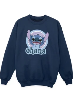 Disney Stitch Ohana Circle Boys Navy Printed Sweatshirt (3-13 yrs)