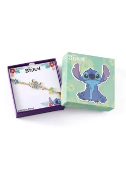 Disney Stitch Pineapple & Flower Gold Bracelet