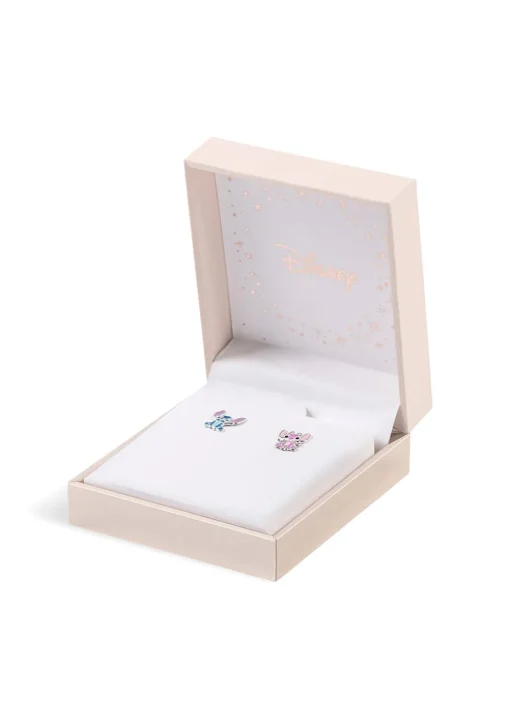 Disney Stitch Sterling Silver Enamel Stamp Stud Earrings