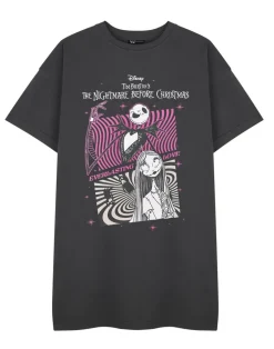 Disney The Nightmare Before Christmas Grey Everlasting Love T-Shirt Dress