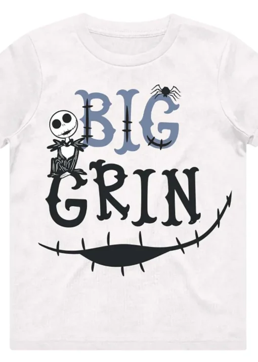 Disney White Kids Big Grin Cotton T-Shirt (3-12yrs)