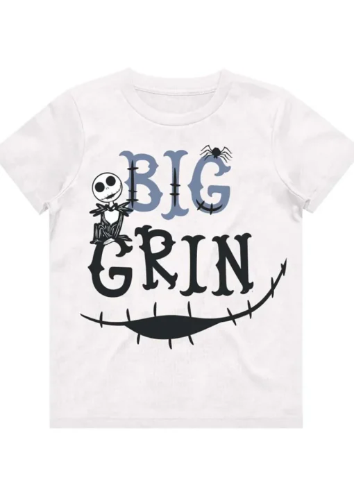 Disney White Kids Big Grin Cotton T-Shirt (3-12yrs)