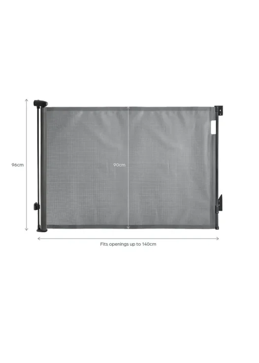 Dreambaby Grey Retractable Mesh Roller Gate