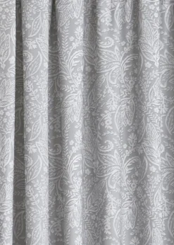Dreams & Drapes Aveline Grey Pencil Pleat Curtains With Tie-Backs