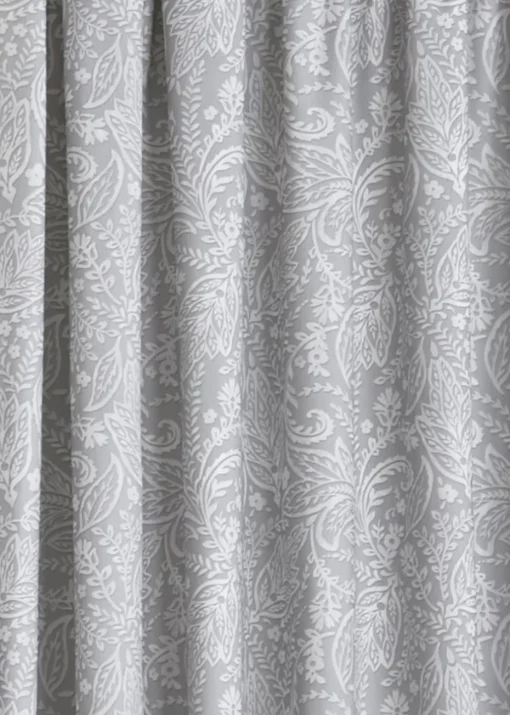 Dreams & Drapes Aveline Grey Pencil Pleat Curtains With Tie-Backs