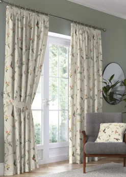 Dreams & Drapes Darnley Pink Pencil Pleat Curtains With Tie-Backs