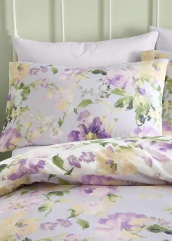 Dreams & Drapes Design Flourette Reversible Lilac Duvet Cover Set
