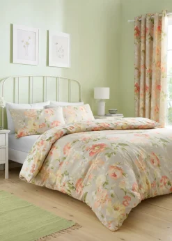 Dreams & Drapes Design Flourette Reversible Natural Duvet Cover Set