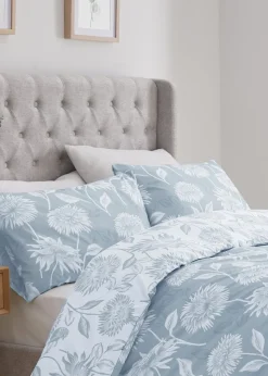 Dreams & Drapes Design Chrysanthemum Blue Duvet Cover Set