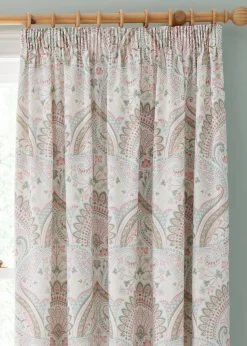 Dreams & Drapes Design Palais Lined Green Pencil Pleat Curtains