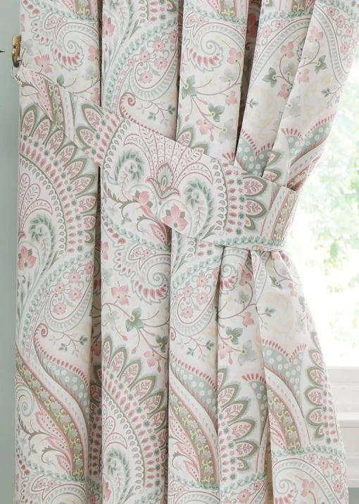 Dreams & Drapes Design Palais Lined Green Pencil Pleat Curtains