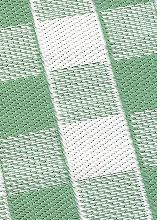Dreams & Drapes Design Gingham Green Outdoor Rug