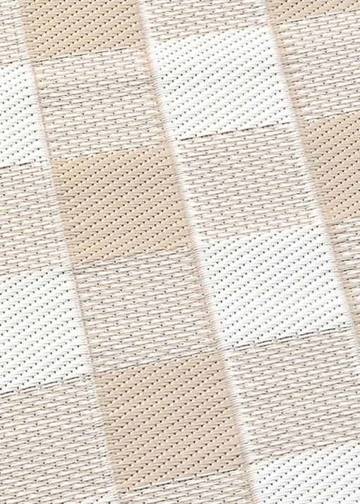 Dreams & Drapes Design Gingham Natural Outdoor Rug