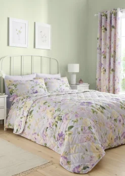 Dreams & Drapes Design Flourette Lilac Bedspread