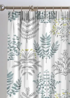 Dreams & Drapes Emily Reversible Blue Pencil Pleat Curtains With Tie-Backs