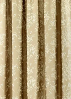 Dreams & Drapes Jasmine Cream Pencil Curtains with Tie-backs