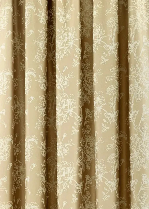 Dreams & Drapes Jasmine Cream Pencil Curtains with Tie-backs