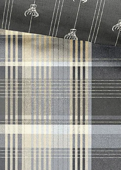 Dreams & Drapes Lodge Connolly Check Brushed Cotton Grey Duvet Cover Set