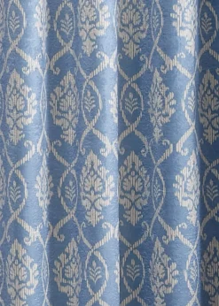 Dreams & Drapes Vivianna Dimout Blue Eyelet Curtains