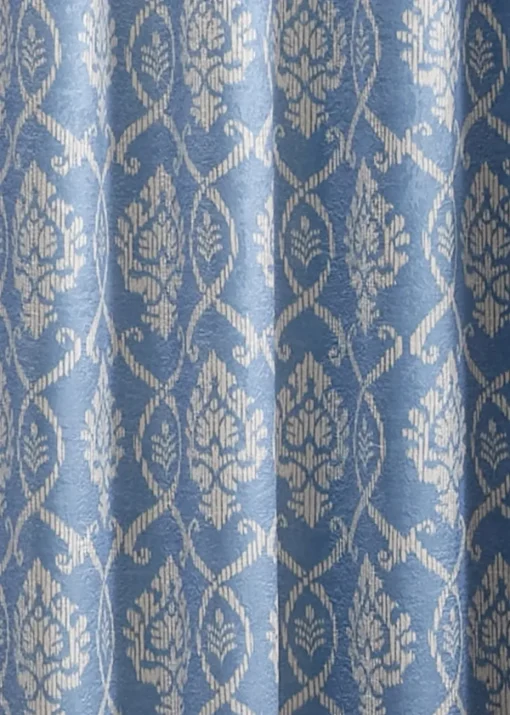 Dreams & Drapes Vivianna Dimout Blue Eyelet Curtains