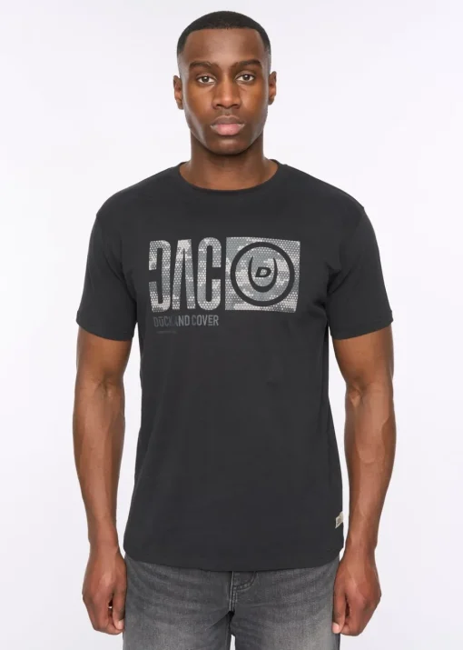 Duck & Cover Black Hexocamo T-Shirt