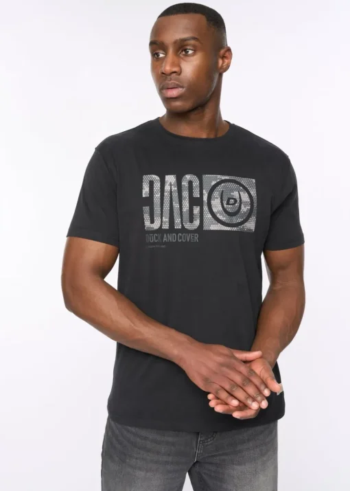 Duck & Cover Black Hexocamo T-Shirt