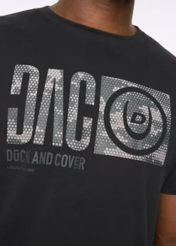 Duck & Cover Black Hexocamo T-Shirt
