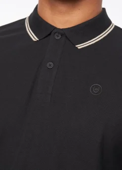 Duck & Cover Black Roxberry Long Sleeve Polo