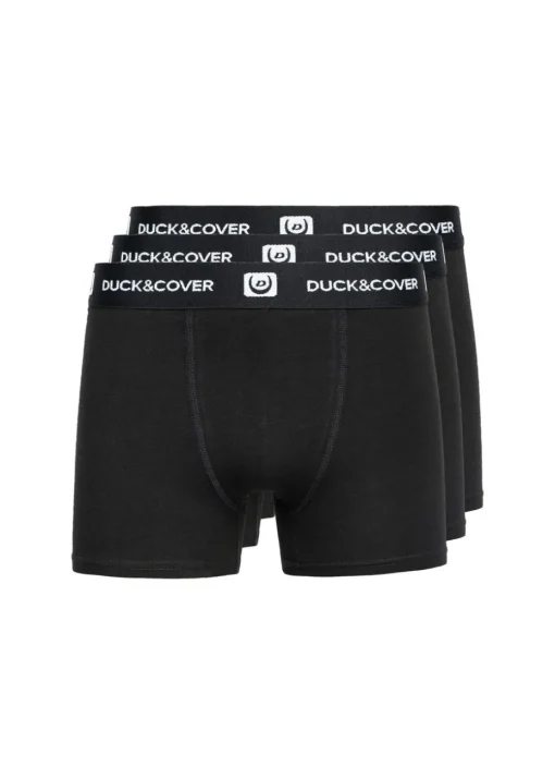 Duck & Cover Black Villani Boxers (3 Pack)