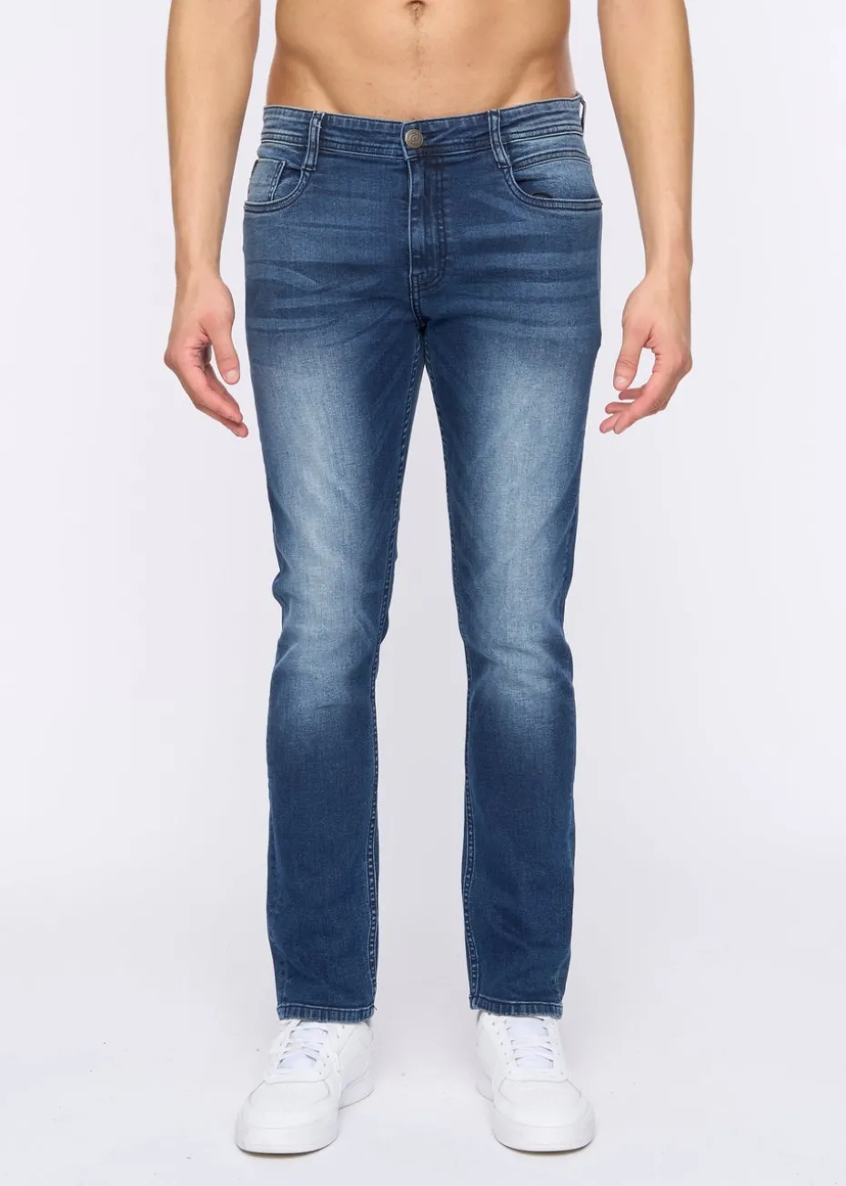 Duck & Cover Dark Blue Wash Maylead Slim Fit Jeans