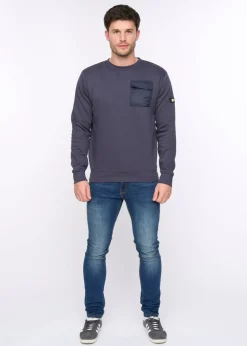 Duck & Cover Dark Navy Trenforth Crew Sweat