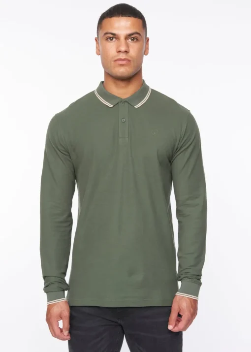 Duck & Cover Forest Green  Roxberry Long Sleeve Polo