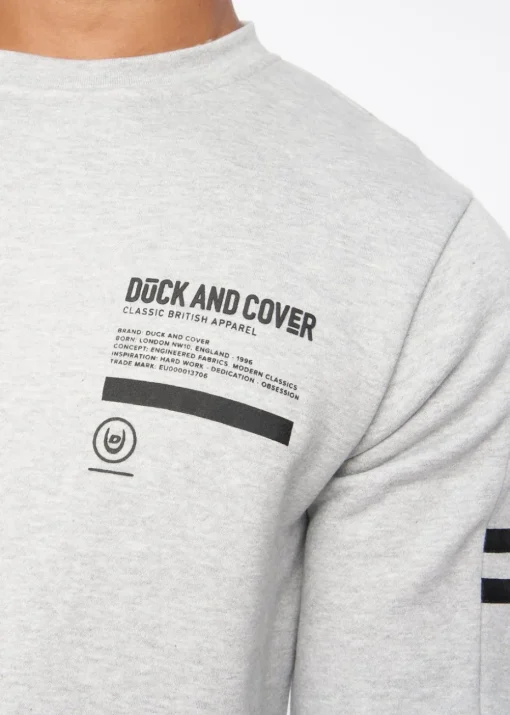 Duck & Cover Grey Marl Jennerkins Crew Sweatshirt