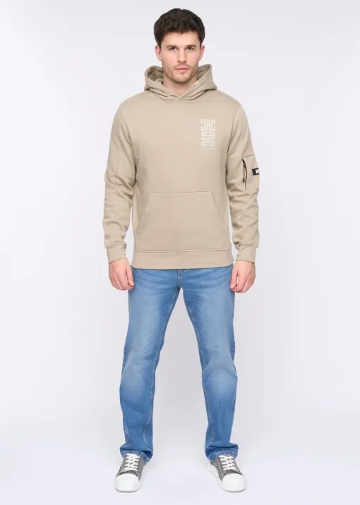 Duck & Cover Light Pebble Tremake Hoodie
