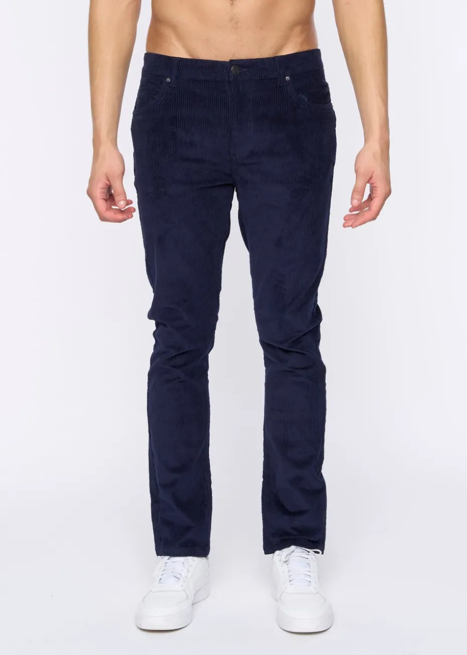 Duck & Cover Navy Cordsome Trousers