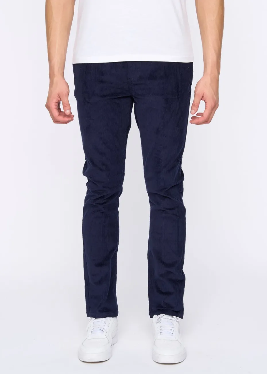 Duck & Cover Navy Cordsome Trousers