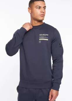 Duck & Cover Navy Jennerkins Crew Sweatshirt