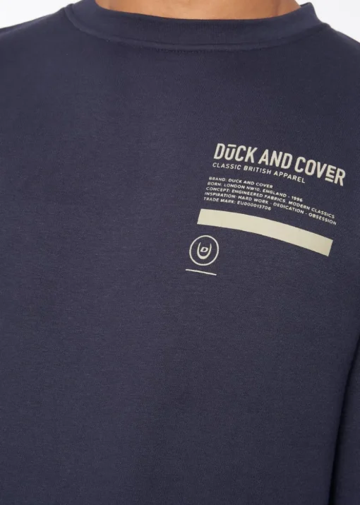 Duck & Cover Navy Jennerkins Crew Sweatshirt